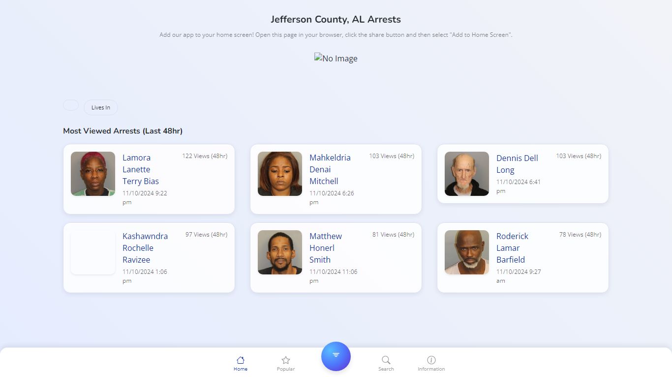 Jefferson County, AL Arrests | Public Jail Records